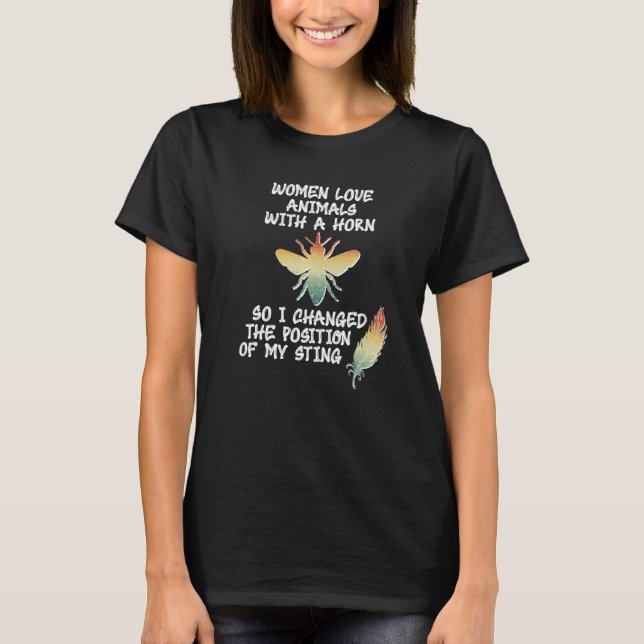 Cute Bee Idea for Beekeeper Women Beekeeping Gag B T-Shirt (Vorderseite)