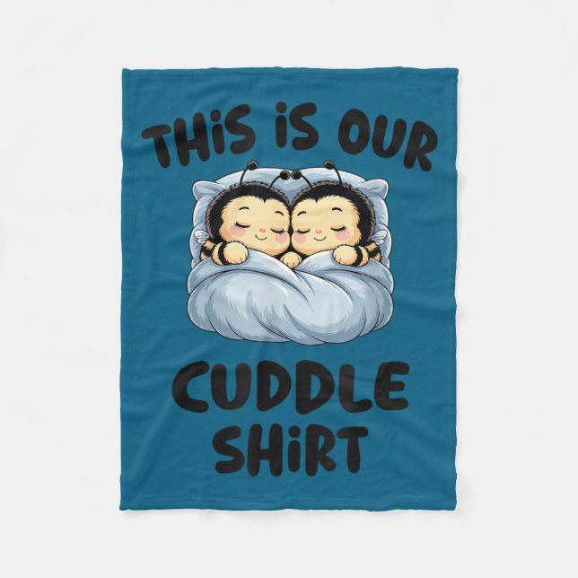 Cute Bee Lovers This Is Our Cuddle  Fleecedecke (Vorderseite)