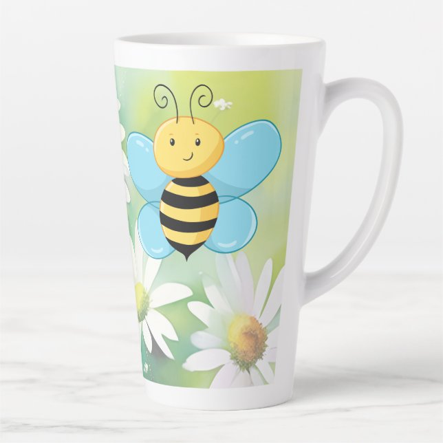 Cute Bee (w/ matching lined illustrated journal) Milchtasse (Rechts)