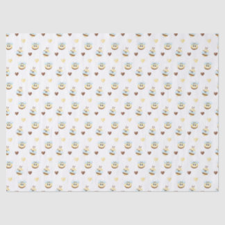 Cute Bees & Hearts Gift Wrapping Paper Seidenpapier
