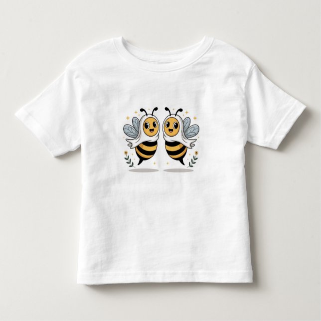 Cute Bees Illustration for Kids Kleinkind T-shirt (Vorderseite)