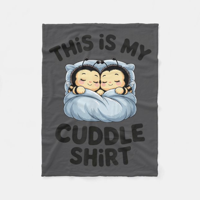 Cute Bees Snuggle This Is My Cuddle  Fleecedecke (Vorderseite)