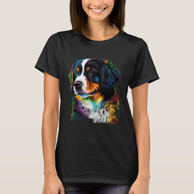 Cute Bernese Mountain Dog Puppy  Unique Artistic T-Shirt (Vorderseite)