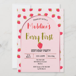 Cute Berry First Arch invitation  Einladung