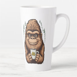 Cute Bigfoot Drinking Coffee  Funny Sasquatch  Milchtasse