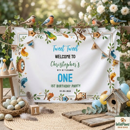 Cute Birds 1st Birthday Party – Fun Kids Banner