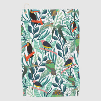 Cute Birds seamless pattern Golfhandtuch