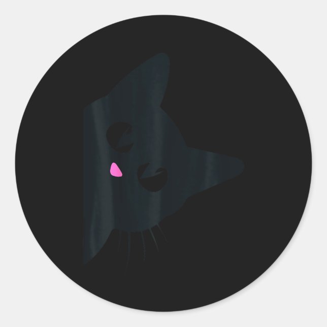 Cute Black Cat Halloween Costume Kitten Kids Toddl Runder Aufkleber (Vorderseite)