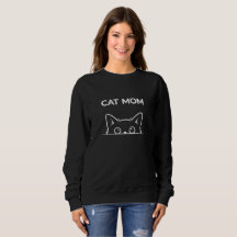 cute black cat mom hoodies