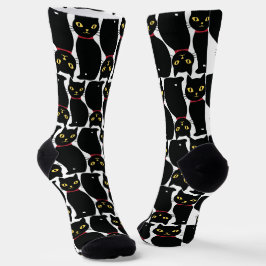 Cute Black Cat Socks Gift for Black Cat Lovers  Socken