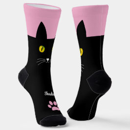 Cute Black Cat Socks Gift for Cat Lovers Socken