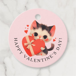 Cute Black Cat Vintage Cat Valentine’s Day Geschenkanhänger