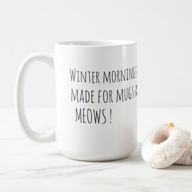 Cute Black Cat with Pink Bow Tie  Kaffeetasse (Mit Donut)