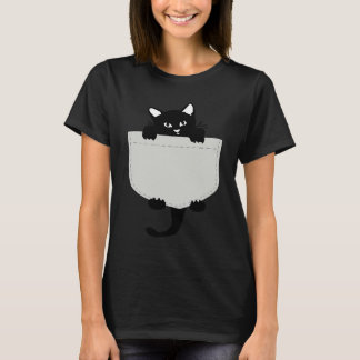 Cute Black cat You are my Meow Cat In Pocket Cute  T-Shirt