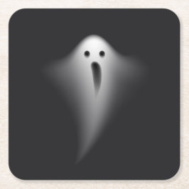 Cute Black Ghost Rechteckiger Pappuntersetzer