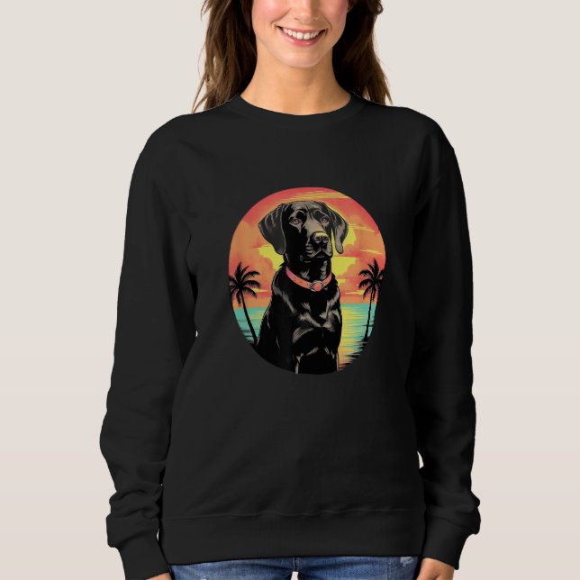 Cute Black Lab Black Labrador Retriever Puppy Dog  Sweatshirt (Vorderseite)