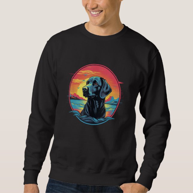 Cute Black Lab Black Labrador Retriever Puppy Dog  Sweatshirt (Vorderseite)