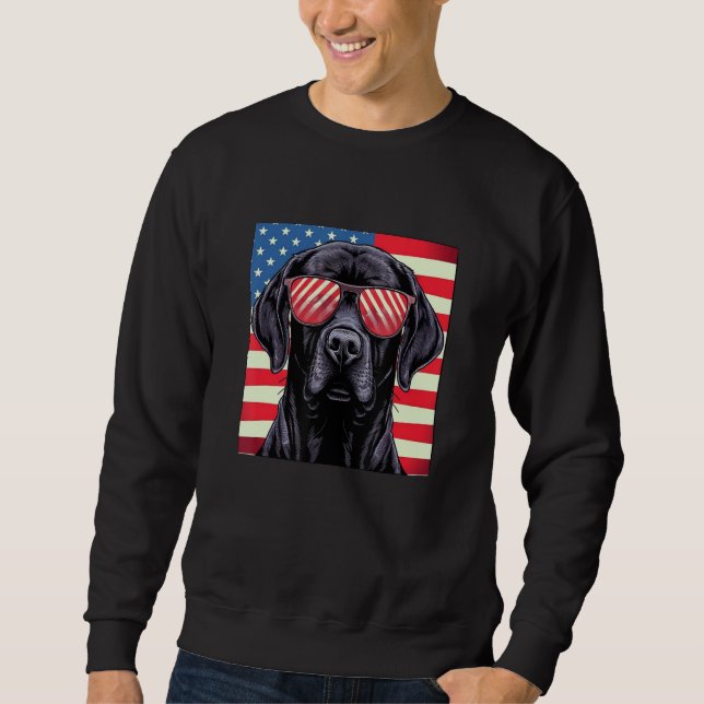 Cute Black Lab Black Labrador Retriever Puppy Dog  Sweatshirt (Vorderseite)