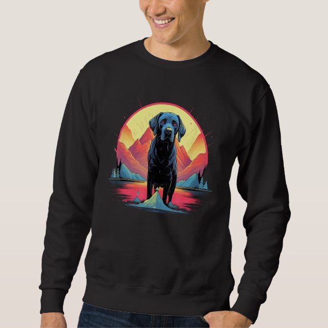 Cute Black Lab Black Labrador Retriever Puppy Dog  Sweatshirt (Vorderseite)