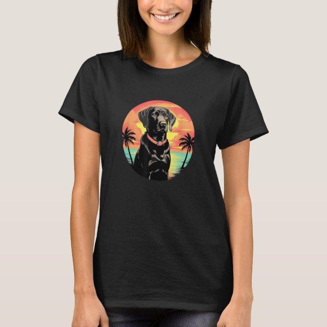 Cute Black Lab Black Labrador Retriever Puppy Dog  T-Shirt (Vorderseite)