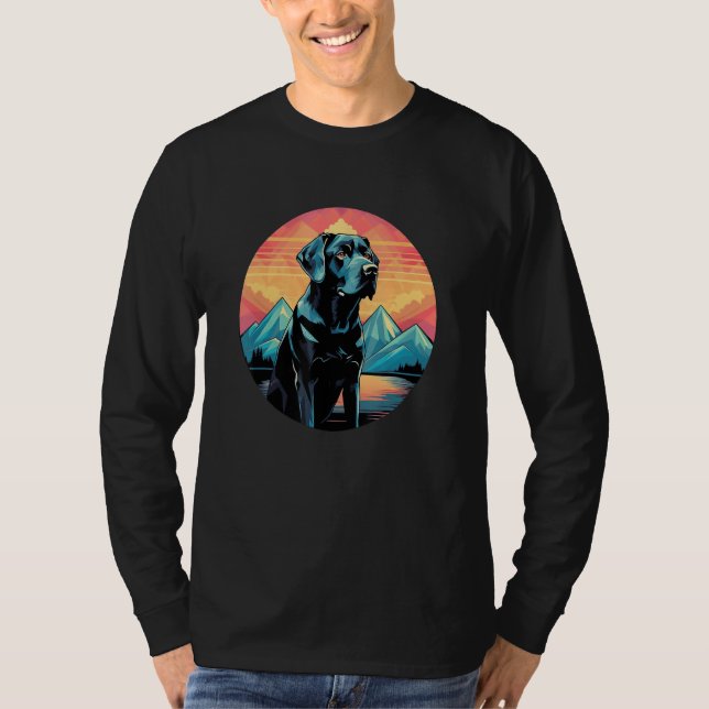 Cute Black Lab Black Labrador Retriever Puppy Dog  T-Shirt (Vorderseite)