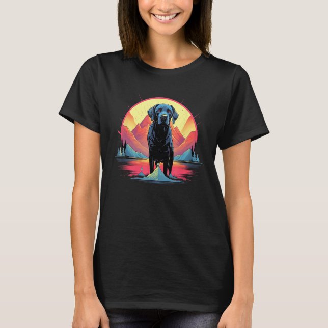 Cute Black Lab Black Labrador Retriever Puppy Dog  T-Shirt (Vorderseite)