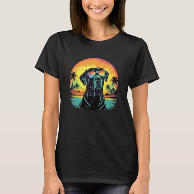 Cute Black Lab Black Labrador Retriever Puppy Dog  T-Shirt (Vorderseite)