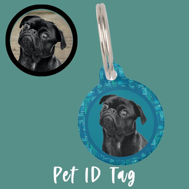 Cute Black Pug Face Charm | Unique Custom Dog Love Haustiermarke (Von Creator hochgeladen)