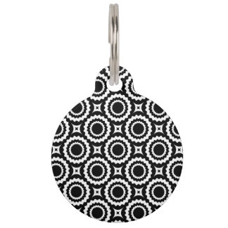 Cute black white zigzag circles pattern haustiermarke