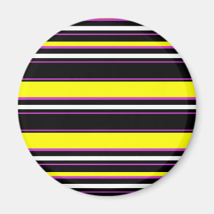 Cute black yellow stripes magnet