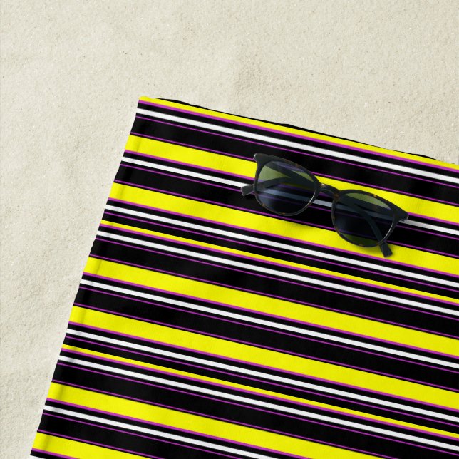 Cute black yellow stripes strandtuch (Beispiel)