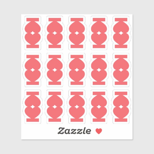 Cute Blank Heart Shape Index Tabs Journal Divider Aufkleber (Blatt)