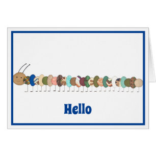 Cute Blank Notecard-Caterpillar #1-Personalize It!