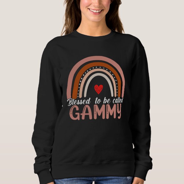 Cute Blessed To Be Called Gammy Rainbow Women Moth Sweatshirt (Vorderseite)