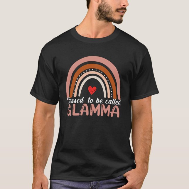 Cute Blessed To Be Called Glamma Rainbow Women Mot T-Shirt (Vorderseite)