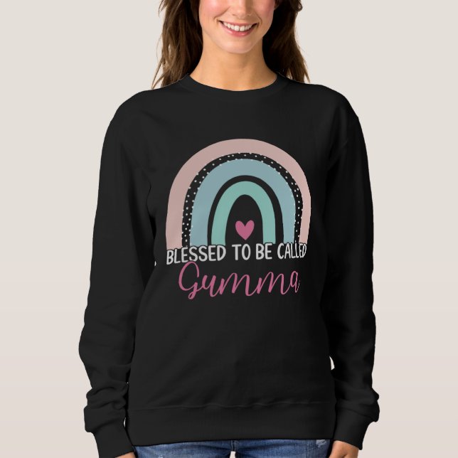 Cute Blessed To Be Called Gumma Boho Rainbow Mom G Sweatshirt (Vorderseite)