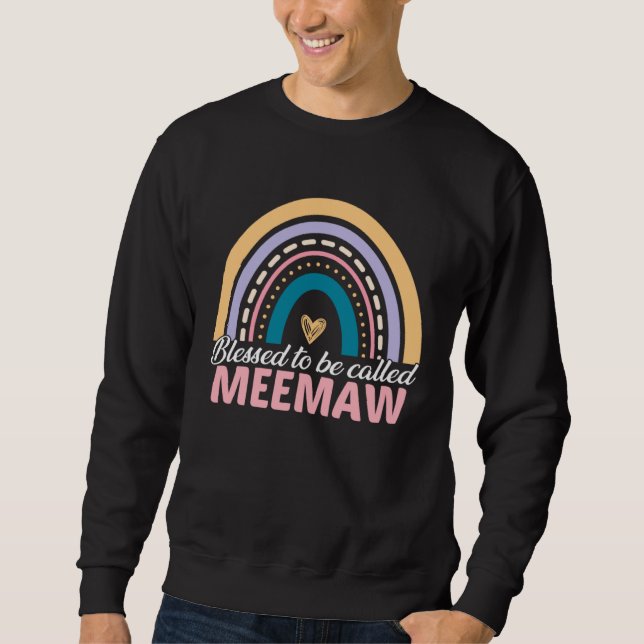 Cute Blessed To Be Called Meemaw Rainbow Mother s  Sweatshirt (Vorderseite)