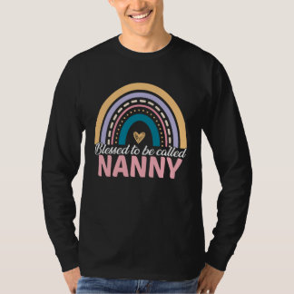 Cute Blessed To Be Called Nanny Rainbow Mother s D T-Shirt