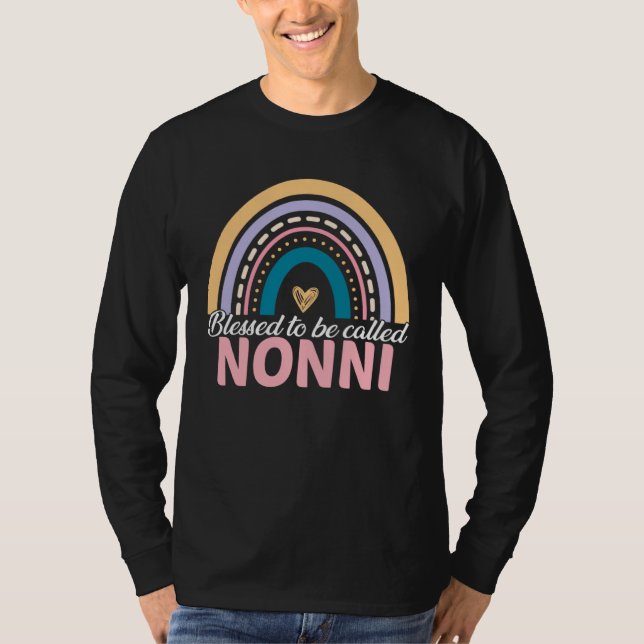 Cute Blessed To Be Called Nonni Rainbow Mother s D T-Shirt (Vorderseite)