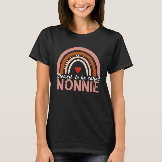 Cute Blessed To Be Called Nonnie Rainbow Women Mot T-Shirt (Vorderseite)