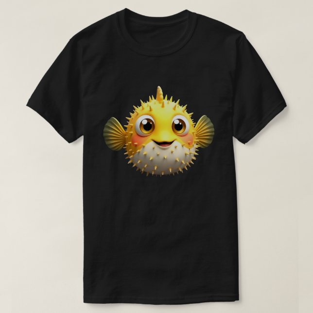 Cute Blowfish Easy Halloween Puffer Fish  T-Shirt (Design vorne)