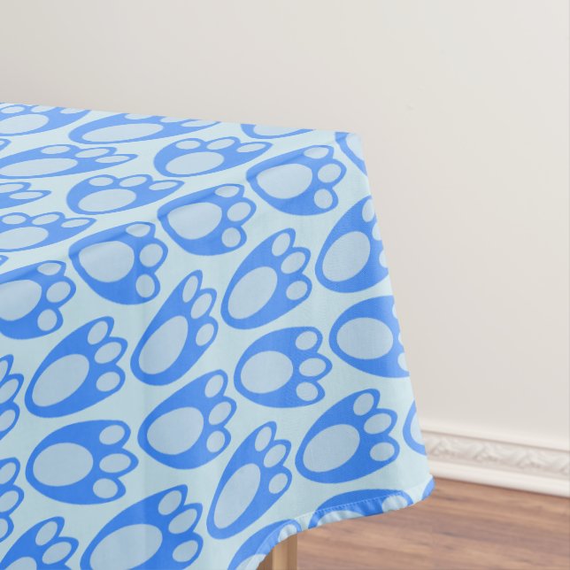 Cute Blue Baby Boy Bunny Feet Easter Patterned Tischdecke (Beispiel)
