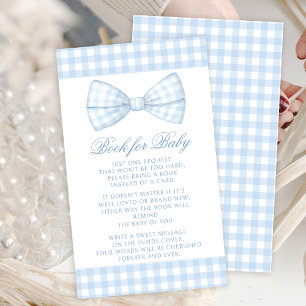 Cute blue bow Krawatte Gingham book for baby Boy D Begleitkarte
