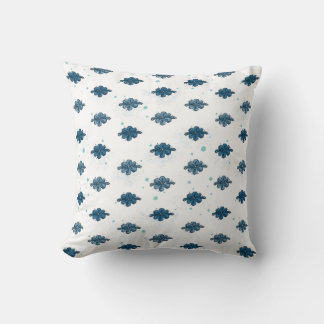 Cute Blue Bow Pattern Throw Pillow Kissen