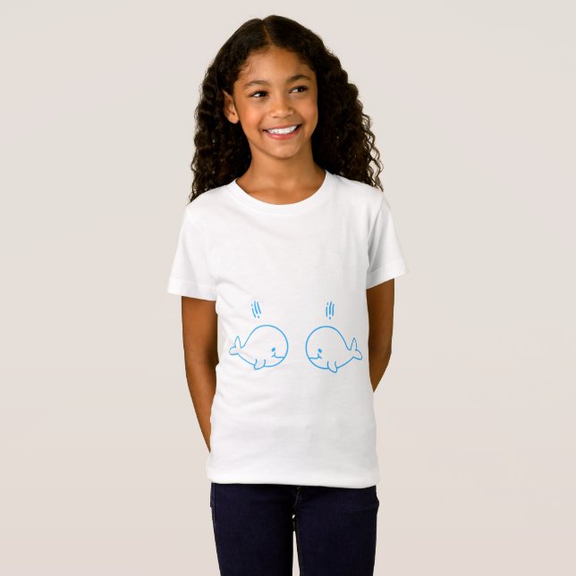 Cute Blue Dolphin T-Shirt (Vorne ganz)