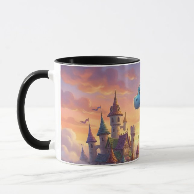 Cute Blue Dragon Fantasy Coffee Mug  Tasse (Links)