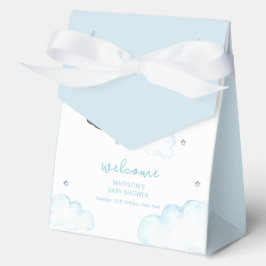 Cute Blue Elephant Helicopter Baby Shower Welcome Geschenkschachtel