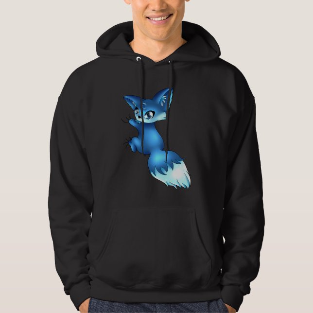 Cute Blue Fox,   Animals Hoodie (Vorderseite)