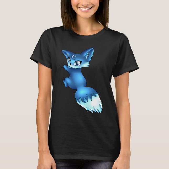 Cute Blue Fox,   Animals T-Shirt (Vorderseite)
