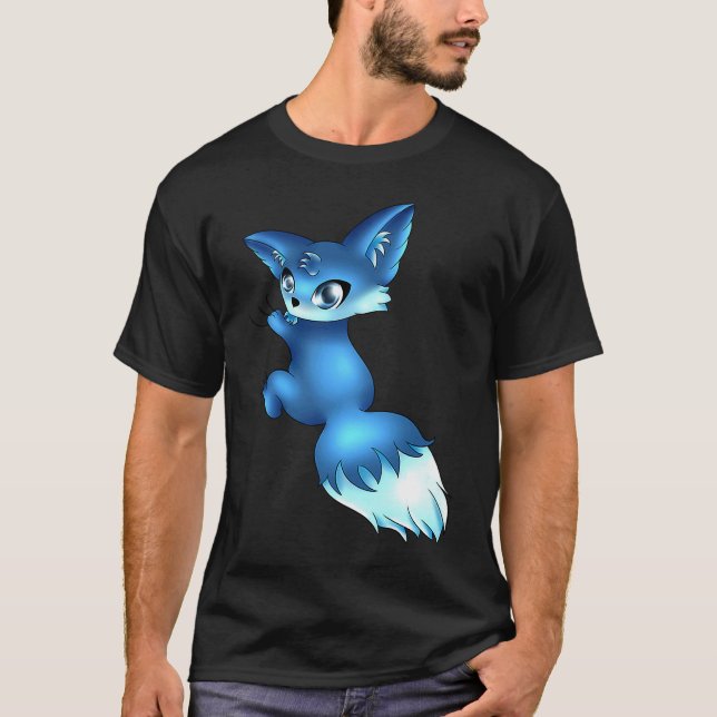 Cute Blue Fox,   Animals T-Shirt (Vorderseite)